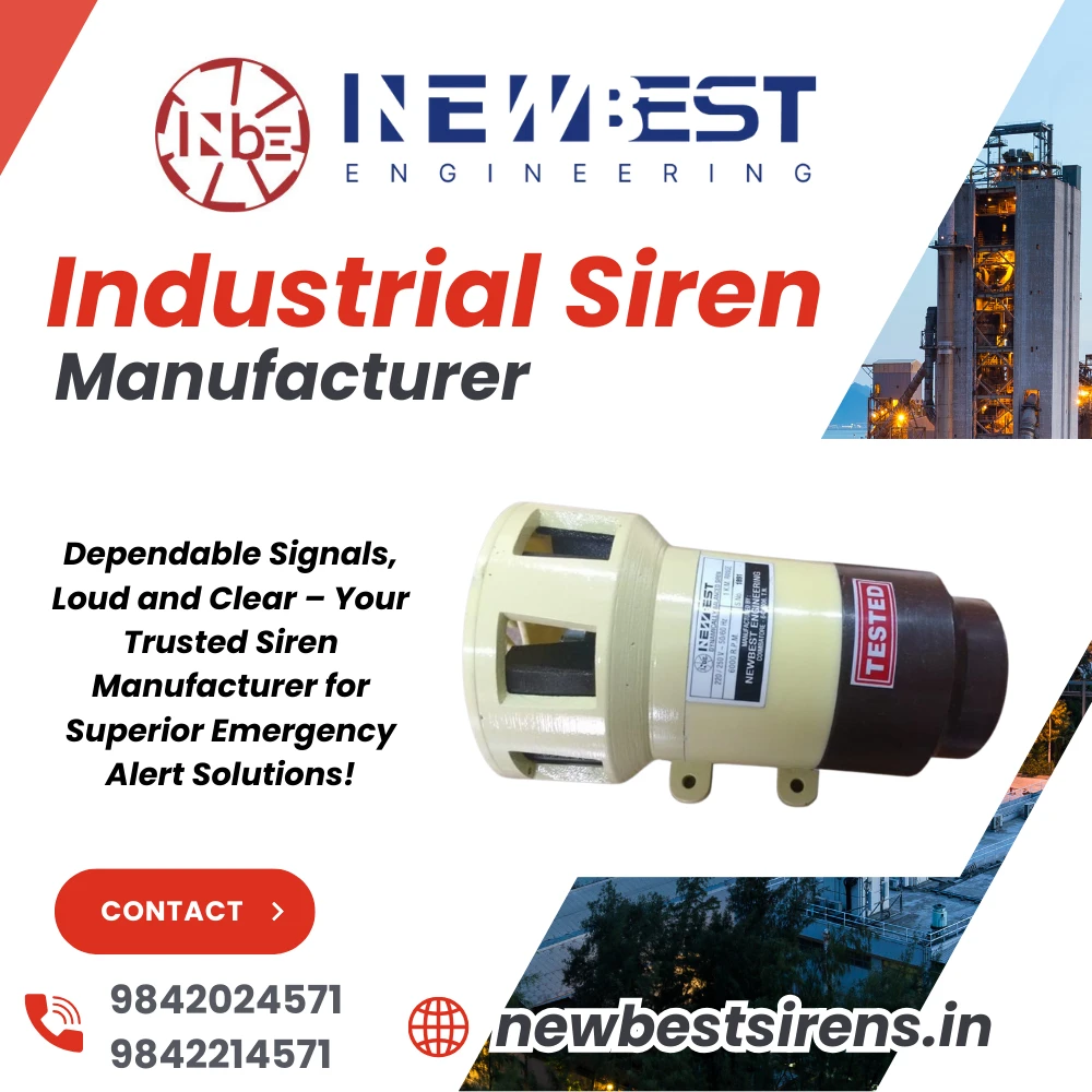 Industrial Siren Manufacturer in Tamilnadu by New Best Sirens