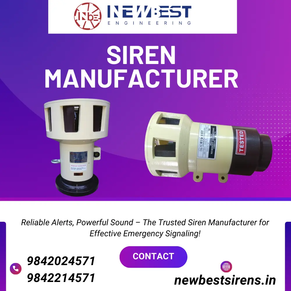 Emergency Siren Manufacturer in Tamilnadu by New Best Sirens